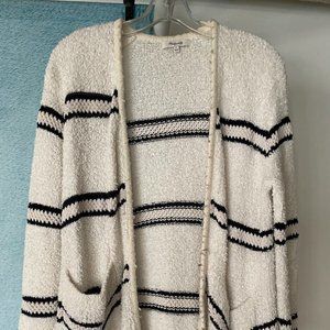 Madewell Striped Black & White Cardigan
